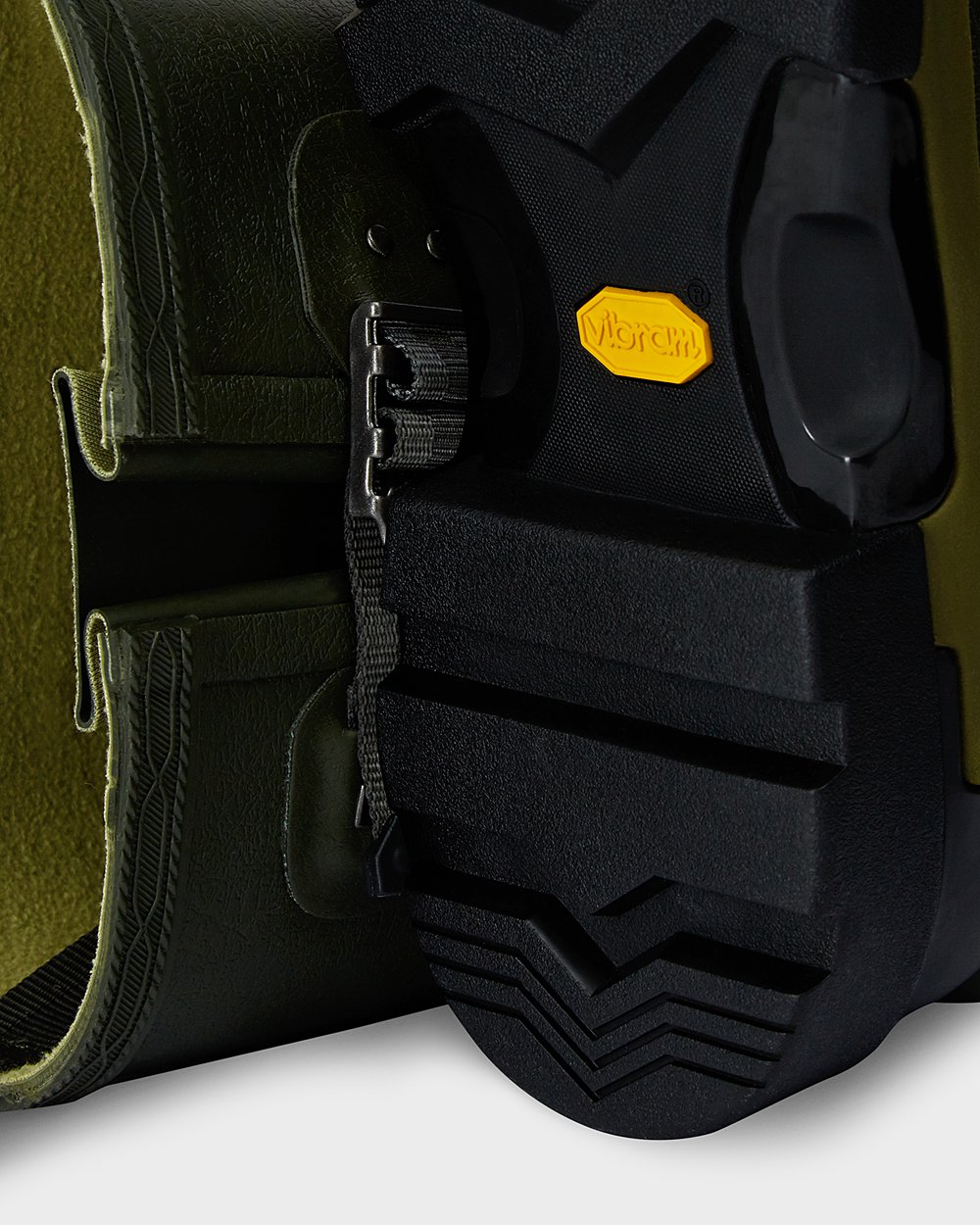 Wysokie Gumowce Męskie - Hunter Balmoral Bamboo Carbon - Ciemny Oliwkowe - QVTZ-40928